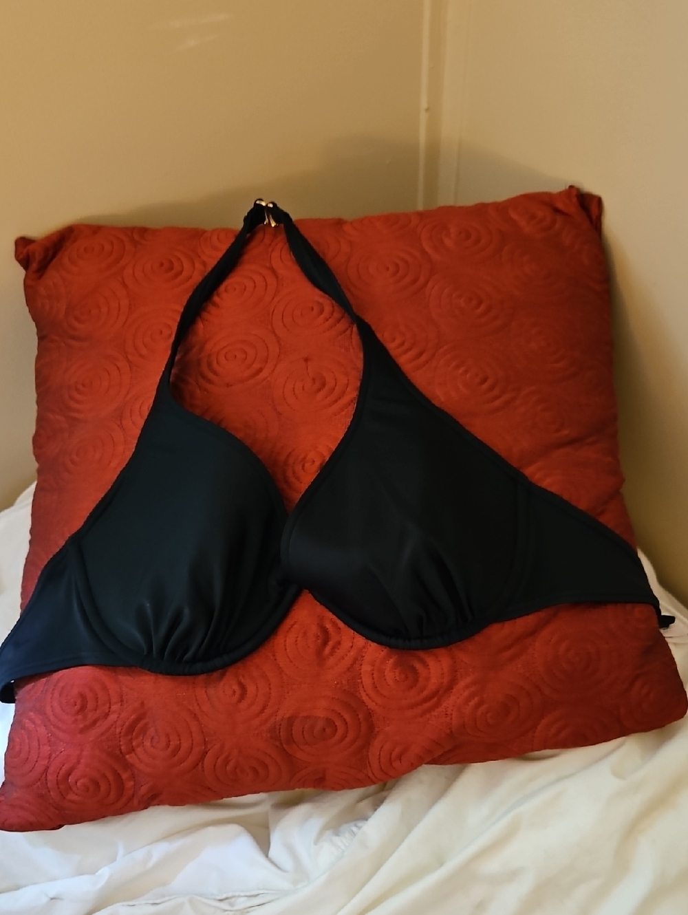 VS Black Halter Bikini Top 38C